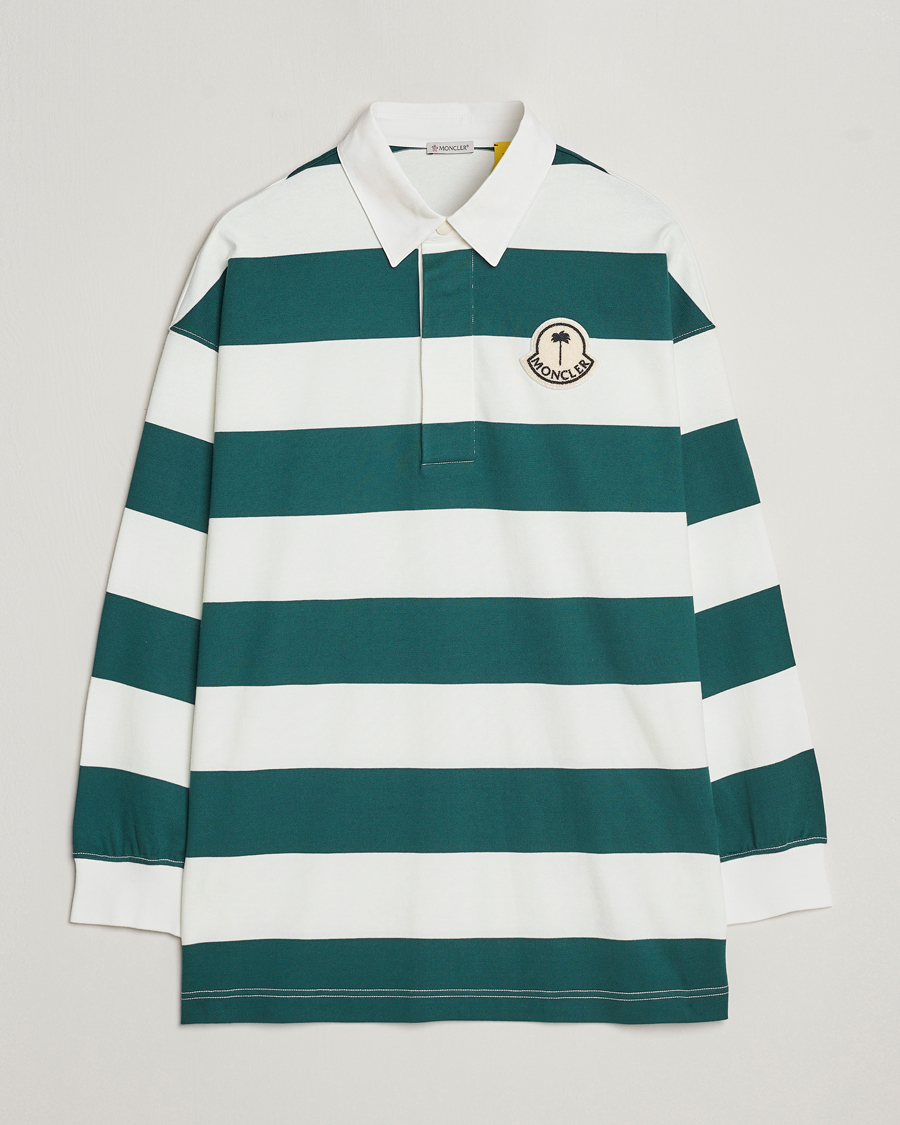 Men | Sweaters & Knitwear | Moncler Genius | Long Sleeve Rugby White/Green