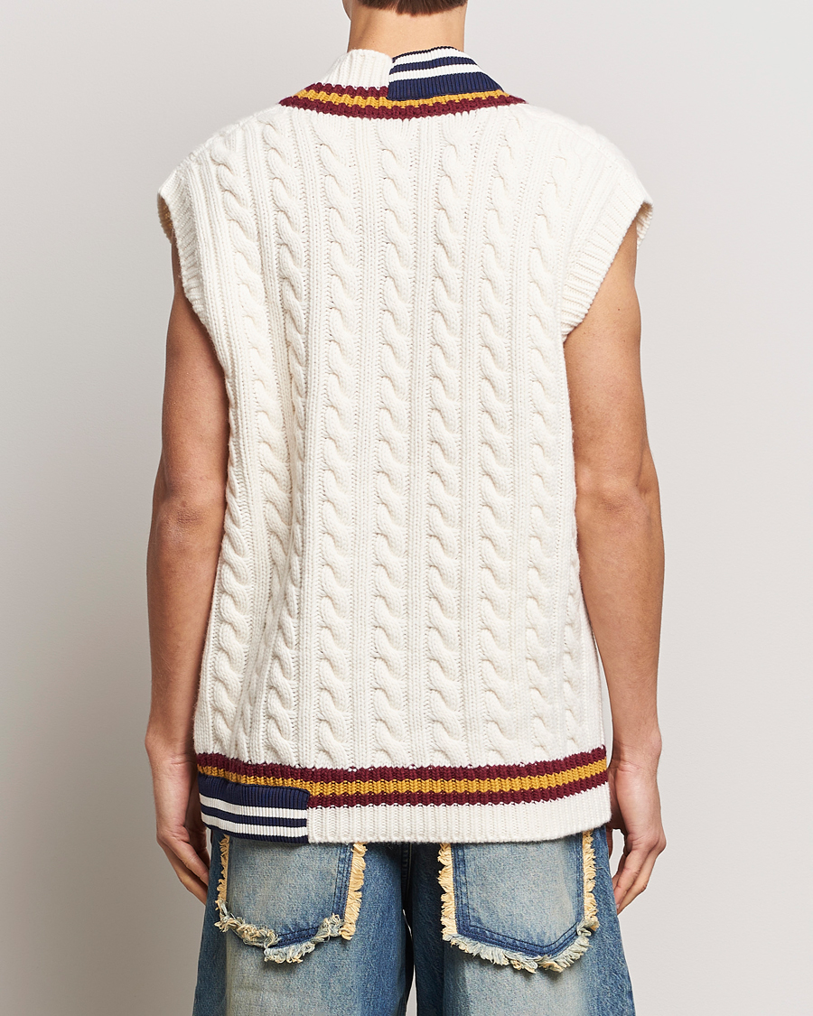 Men | Sweaters & Knitwear | Moncler Genius | Patchwork Crickett Vest Off White