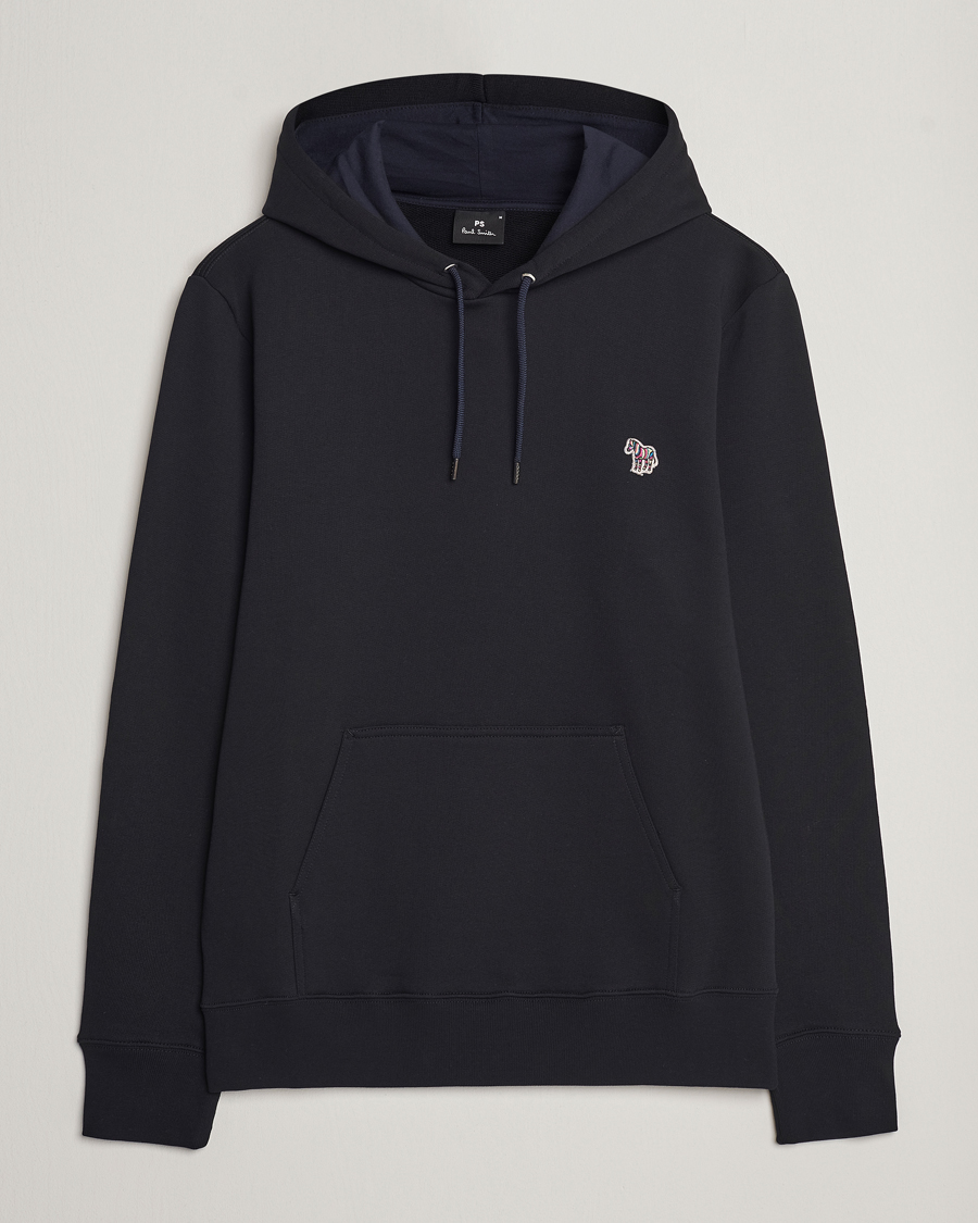 Men | Sweaters & Knitwear | PS Paul Smith | Zebra Organic Cotton Hoodie Black