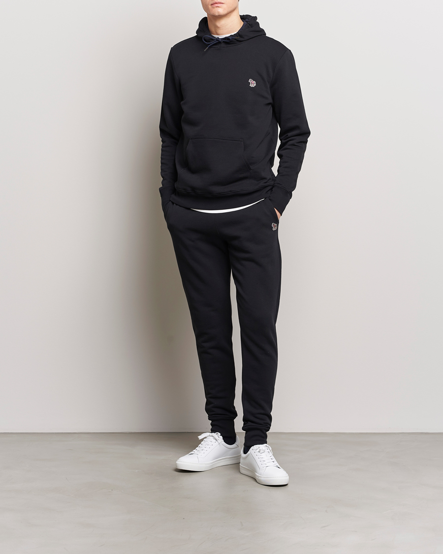 Men | Sweaters & Knitwear | PS Paul Smith | Zebra Organic Cotton Hoodie Black