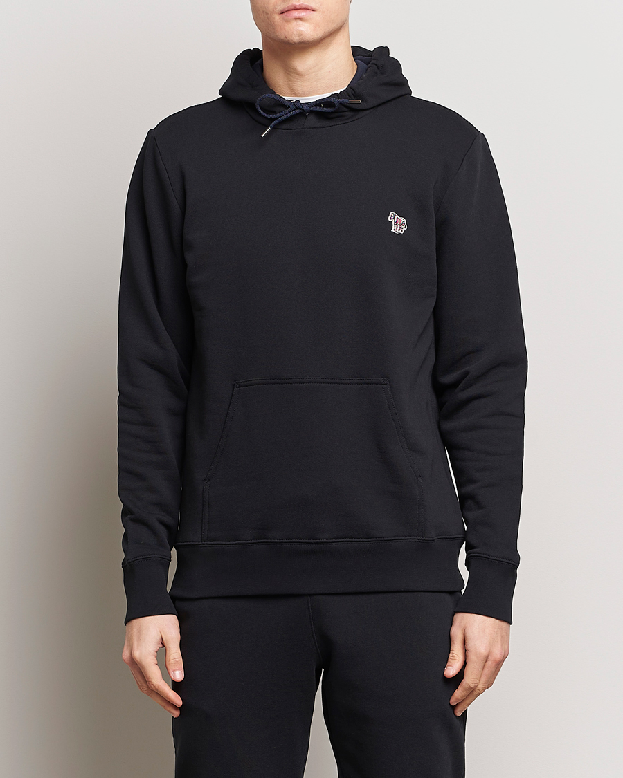 Men | Sweaters & Knitwear | PS Paul Smith | Zebra Organic Cotton Hoodie Black