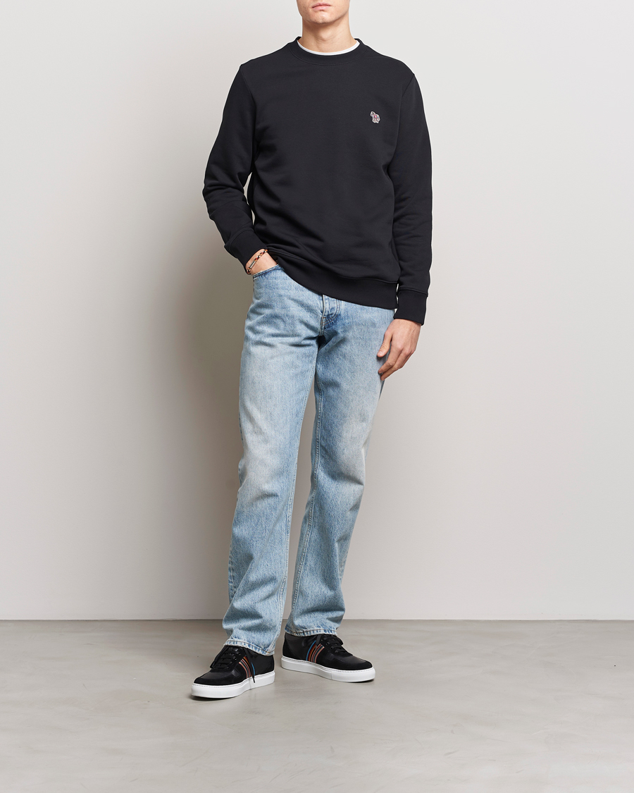 Men | Sweaters & Knitwear | PS Paul Smith | Zebra Organic Cotton Sweatshirt Black