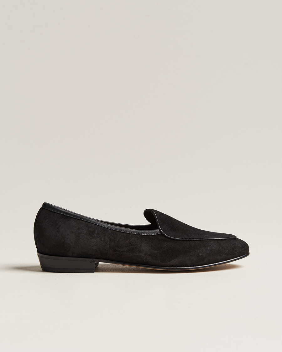 Men | Loafers | Baudoin & Lange | Sagan Classic Loafers Black Suede