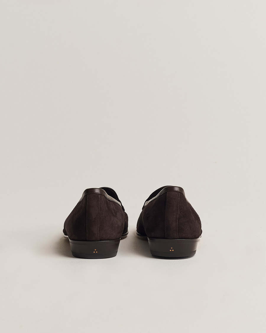 Men | Loafers | Baudoin & Lange | Sagan Classic Loafers Dark Brown Suede