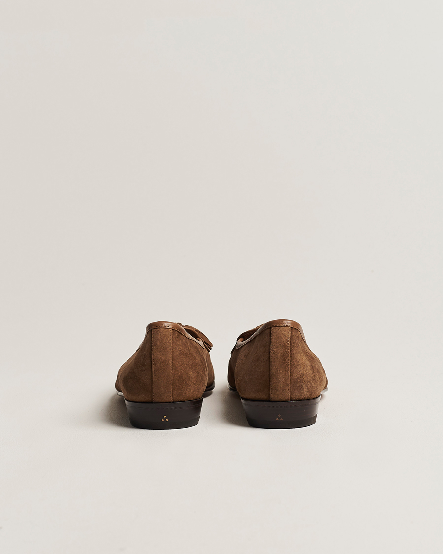 Men | Loafers | Baudoin & Lange | Sagan Classic Tassel Loafers Tan Suede