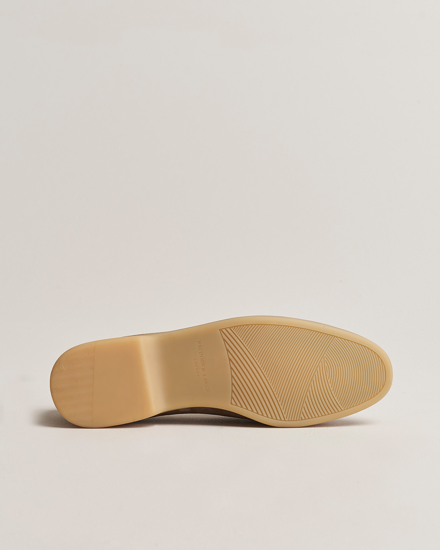 Men | Loafers | Baudoin & Lange | Stride Loafers Taupe Suede