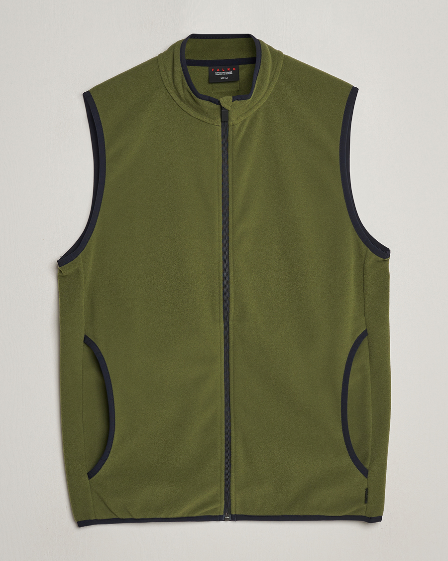 Men | Sweaters & Knitwear | Falke Sport | Falke Fleece Vest Herb
