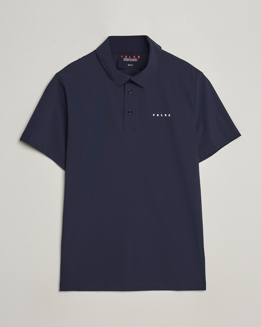 Men | Polo Shirts | Falke Sport | Falke Performance Polo Shirt Space Blue
