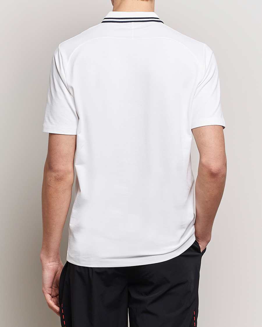 Men | Polo Shirts | Falke Sport | Falke Zip Polo Shirt White
