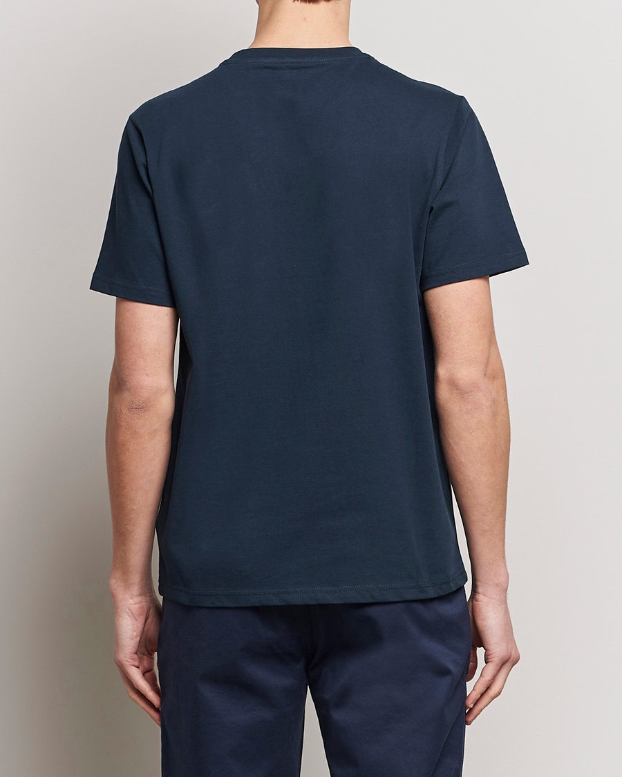 Men | T-Shirts | KnowledgeCotton Apparel | Loke Badge T-Shirt Total Eclipse