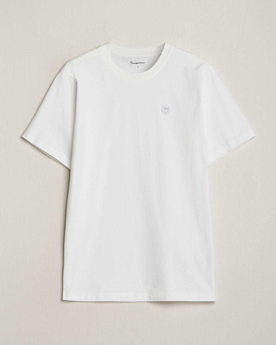 Men | T-Shirts | KnowledgeCotton Apparel | Loke Badge T-Shirt Bright White