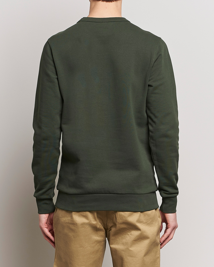 Men | Sweaters & Knitwear | KnowledgeCotton Apparel | Erik Badge Sweatshirt Forest Night
