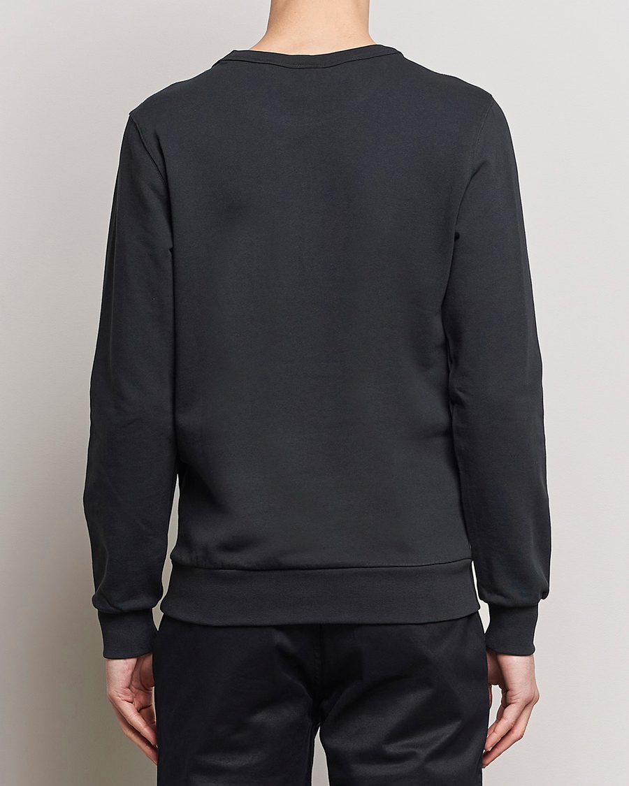 Men | Sweaters & Knitwear | KnowledgeCotton Apparel | Erik Badge Sweatshirt Jet Black