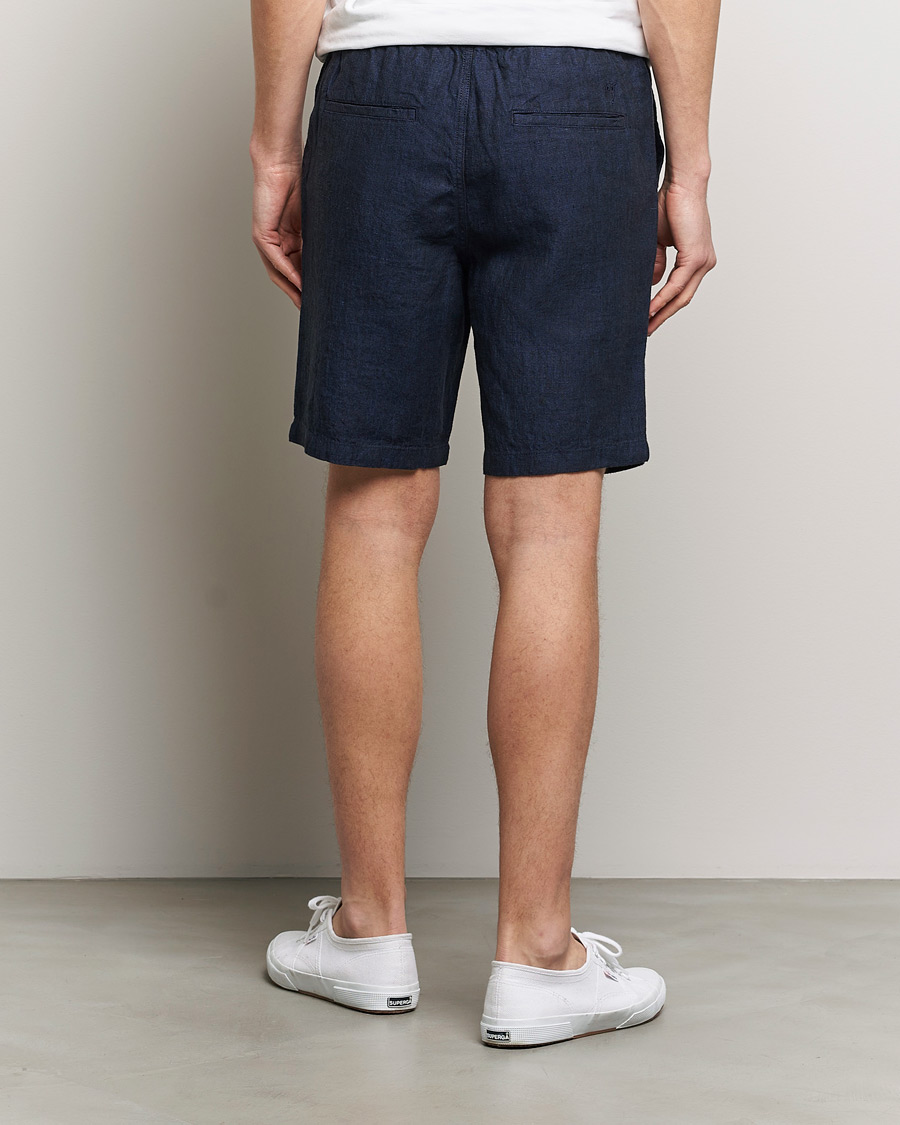 Men | Shorts | KnowledgeCotton Apparel | Loose Linen Shorts Total Eclipse