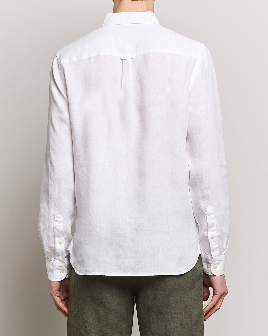 Men | Shirts | KnowledgeCotton Apparel | Regular Linen Shirt Bright White