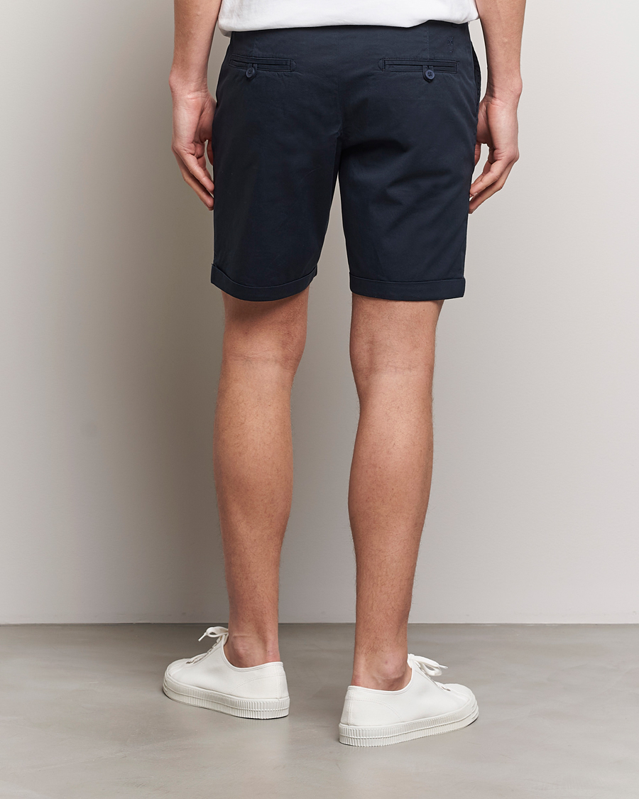 Men | Shorts | KnowledgeCotton Apparel | Regular Chino Poplin Shorts Total Eclipse