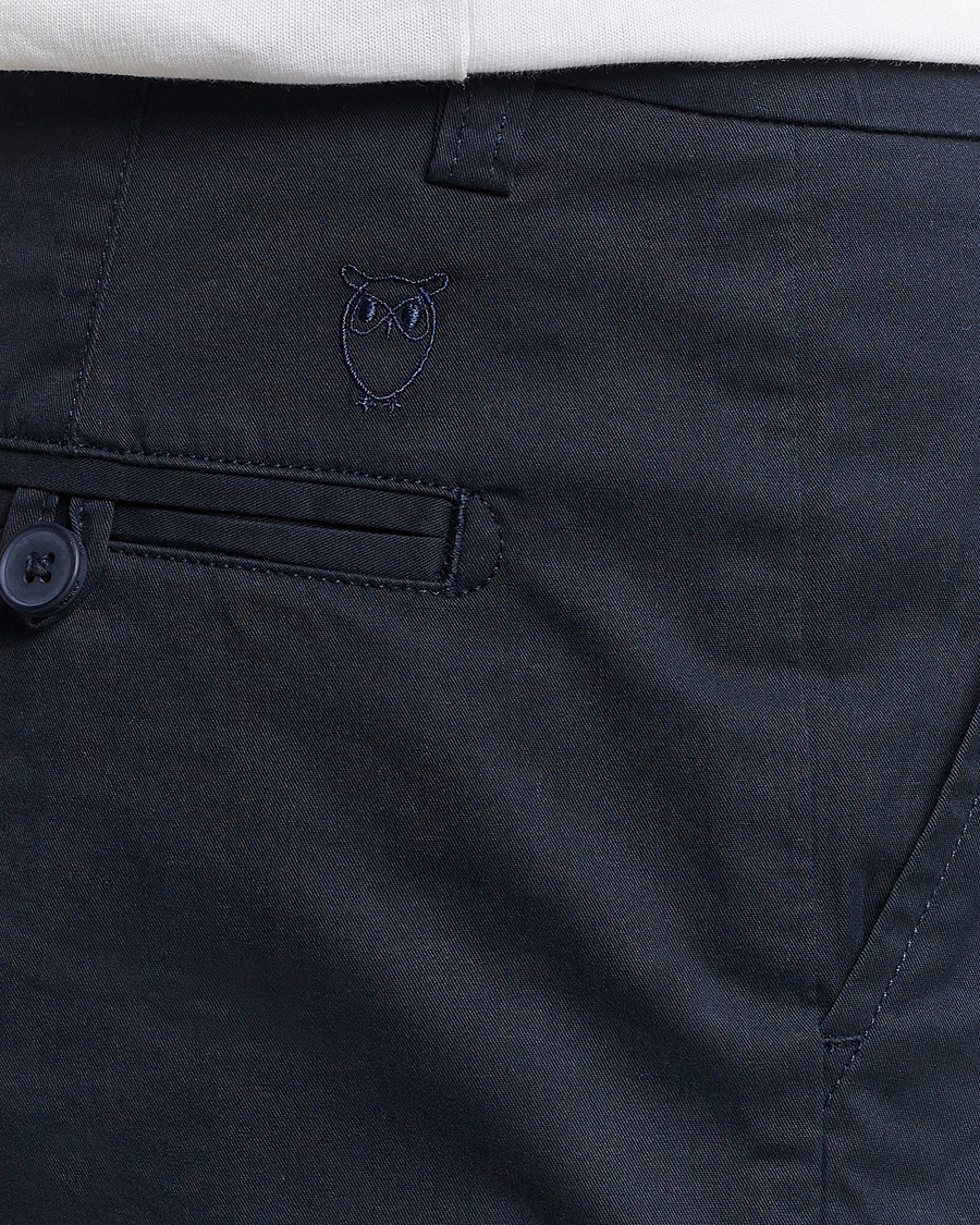 Men | Shorts | KnowledgeCotton Apparel | Regular Chino Poplin Shorts Total Eclipse