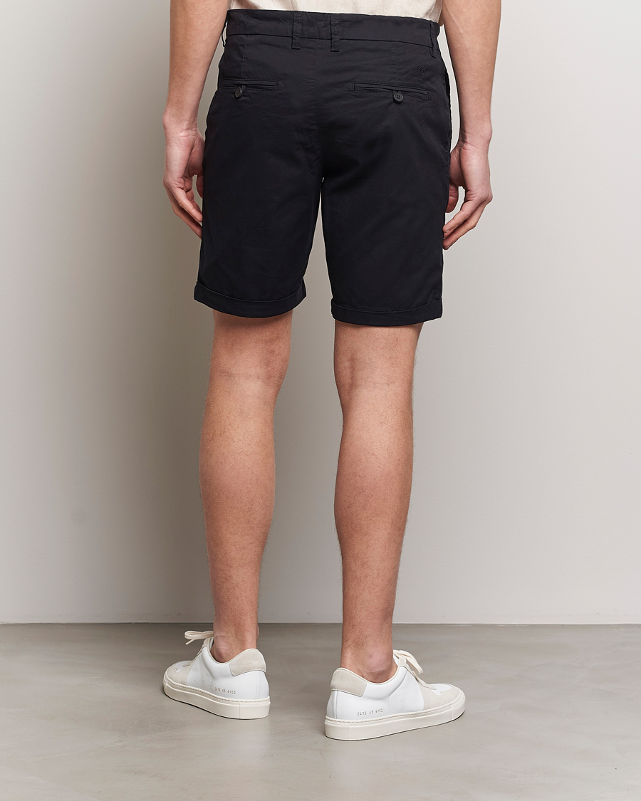 Men | Shorts | KnowledgeCotton Apparel | Regular Chino Poplin Shorts Jet Black