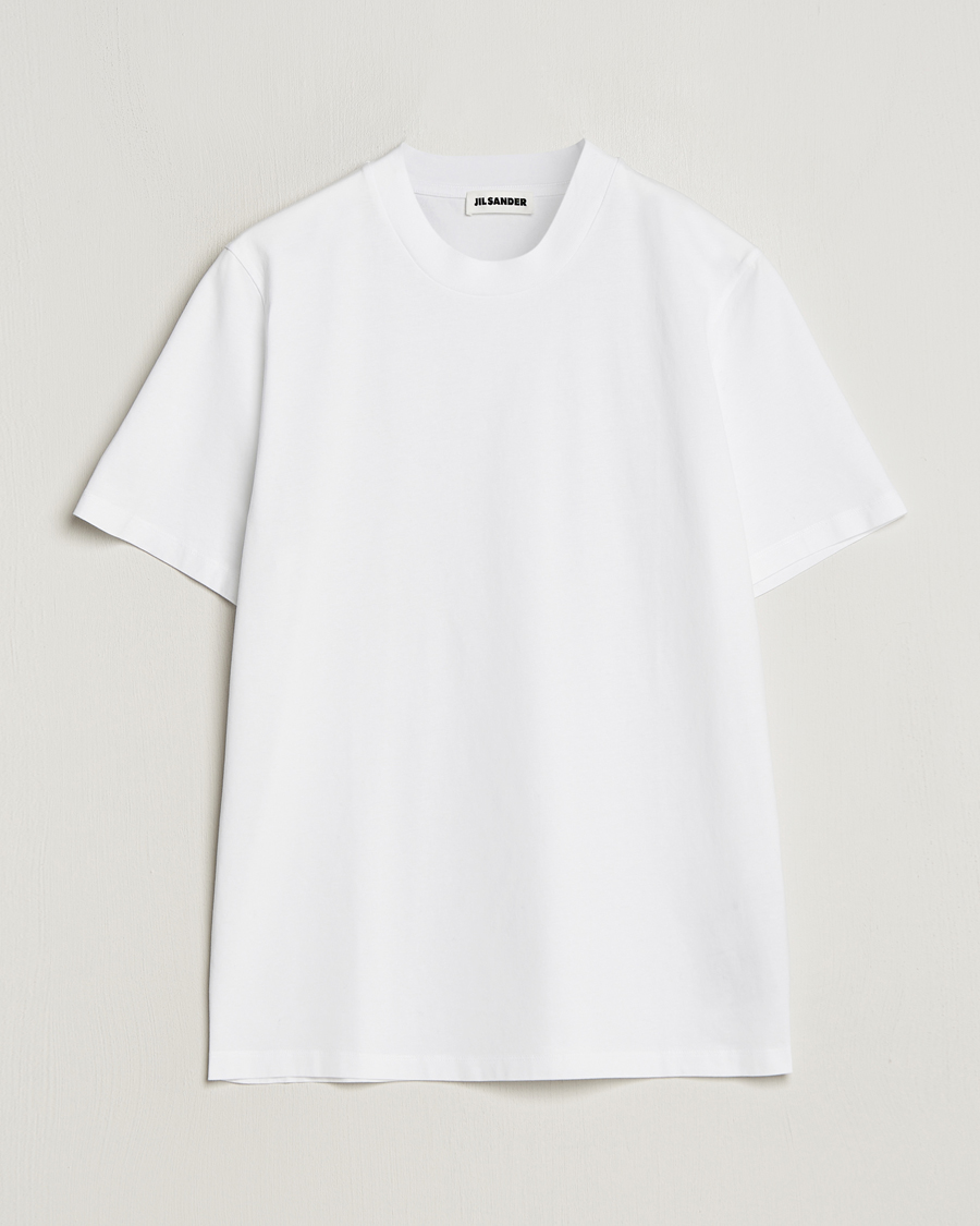 Men | T-Shirts | Jil Sander | Round Collar Simple T-Shirt White