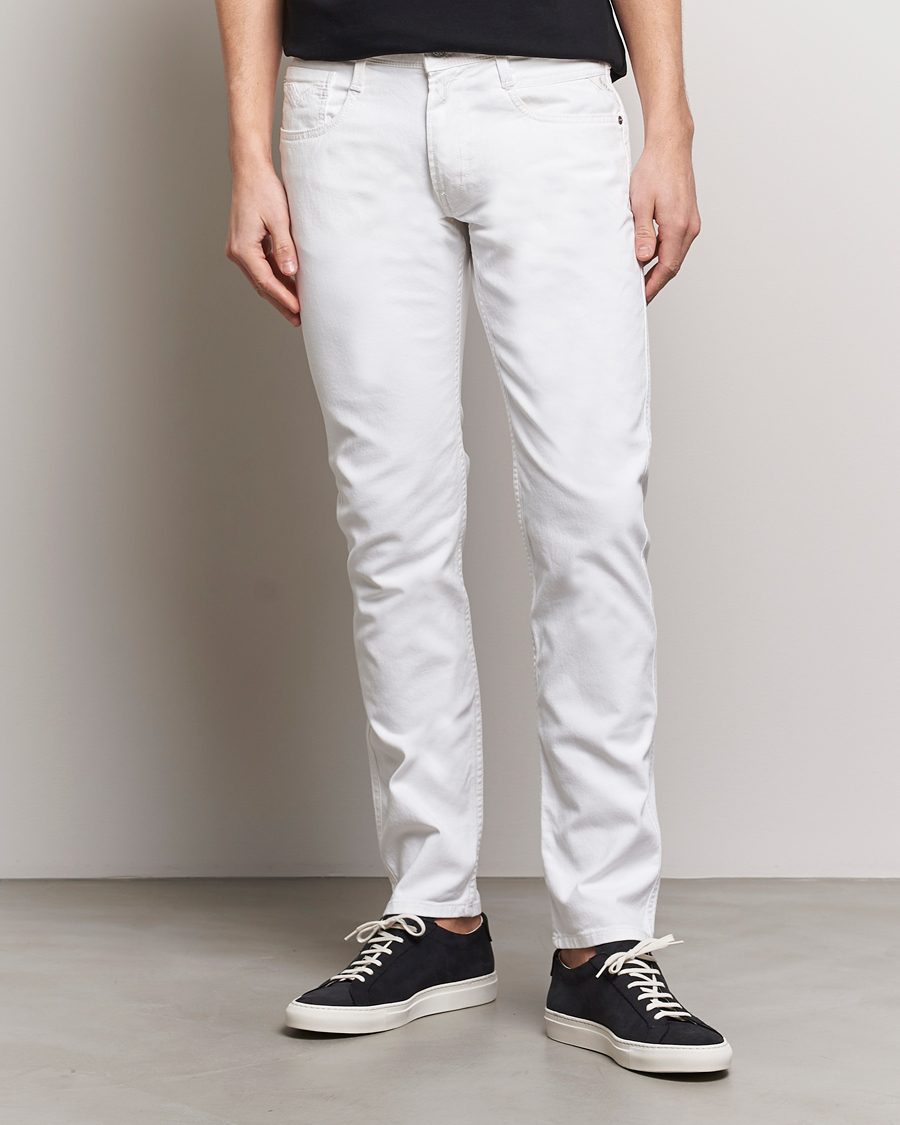 Men | Trousers | Replay | Anbass Powerstretch Jeans White