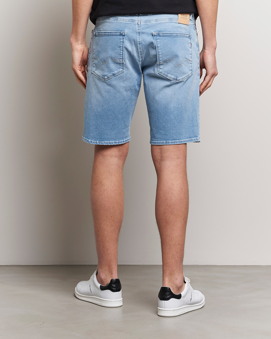 Men | Shorts | Replay | RBJ981 Hyperflex Denim Shorts Light Blue