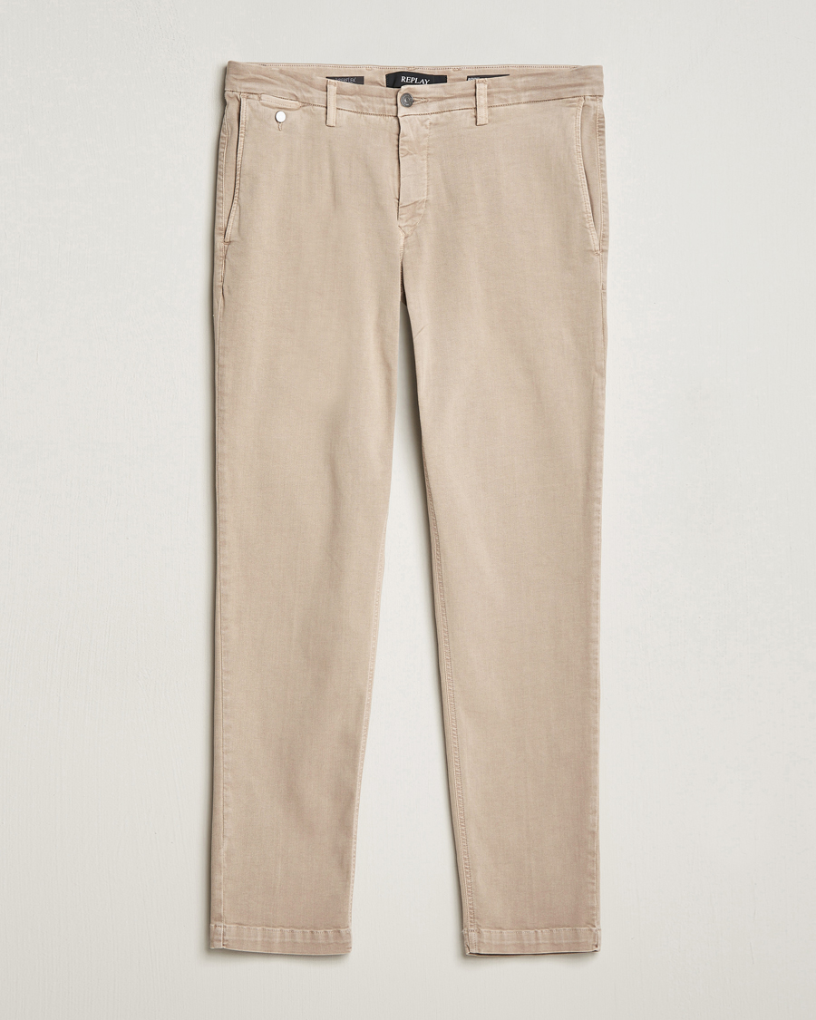 Men | Trousers | Replay | Benni Hyperflex X-Lite Chinos Coffee Cream
