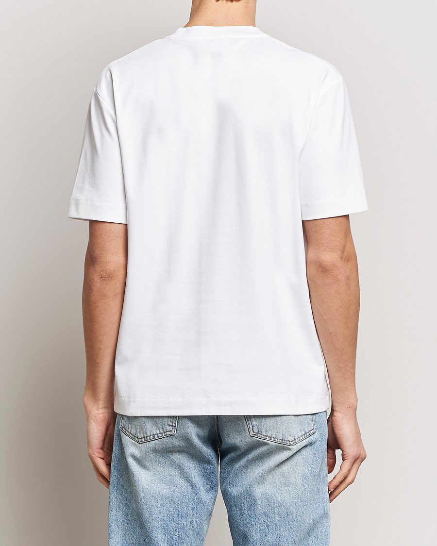 Men | T-Shirts | Sunspel | Heavyweight Mock Neck T-Shirt White