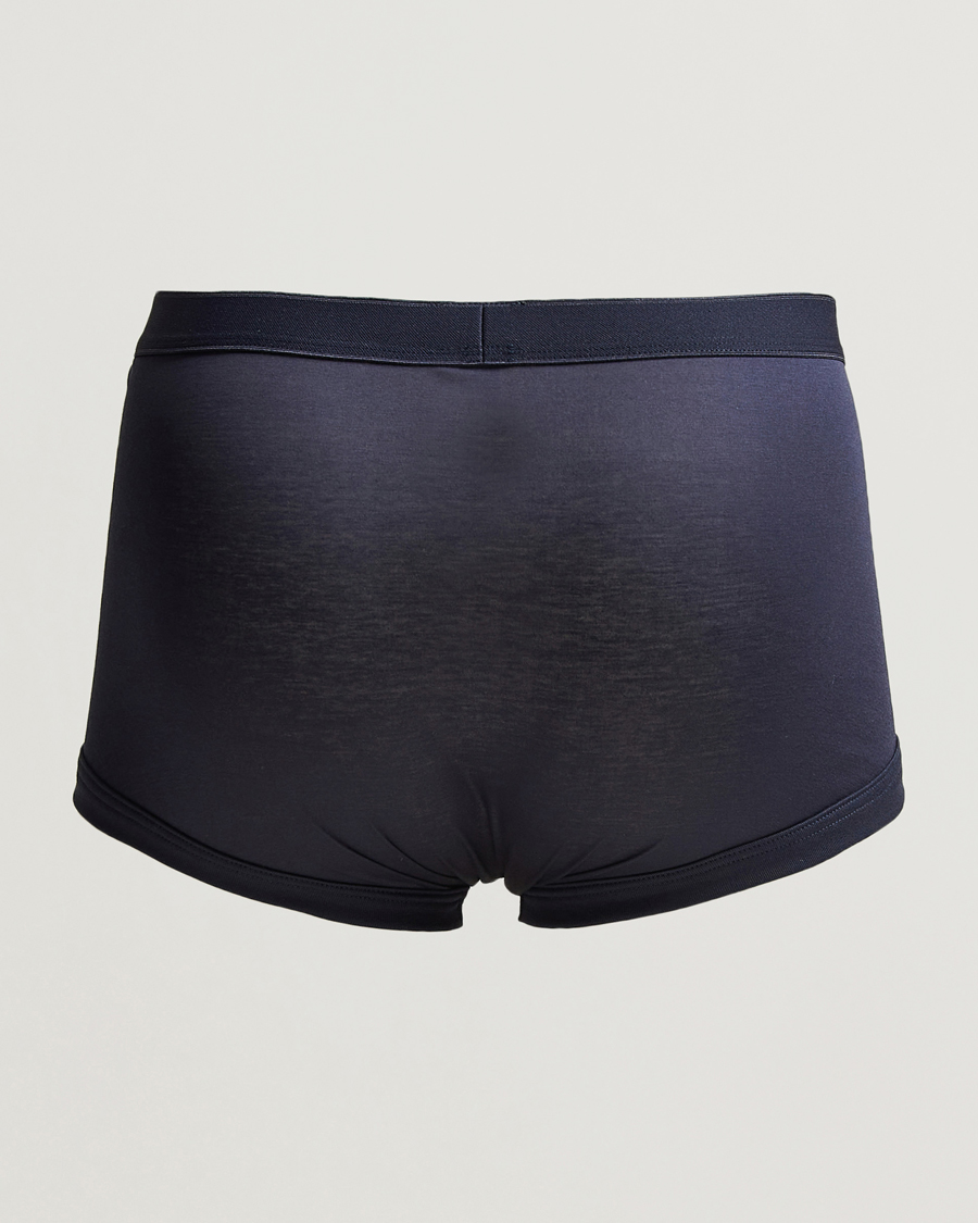 Men | Underwear & Socks | Zimmerli of Switzerland | Sea Island Cotton Boxer Briefs Navy