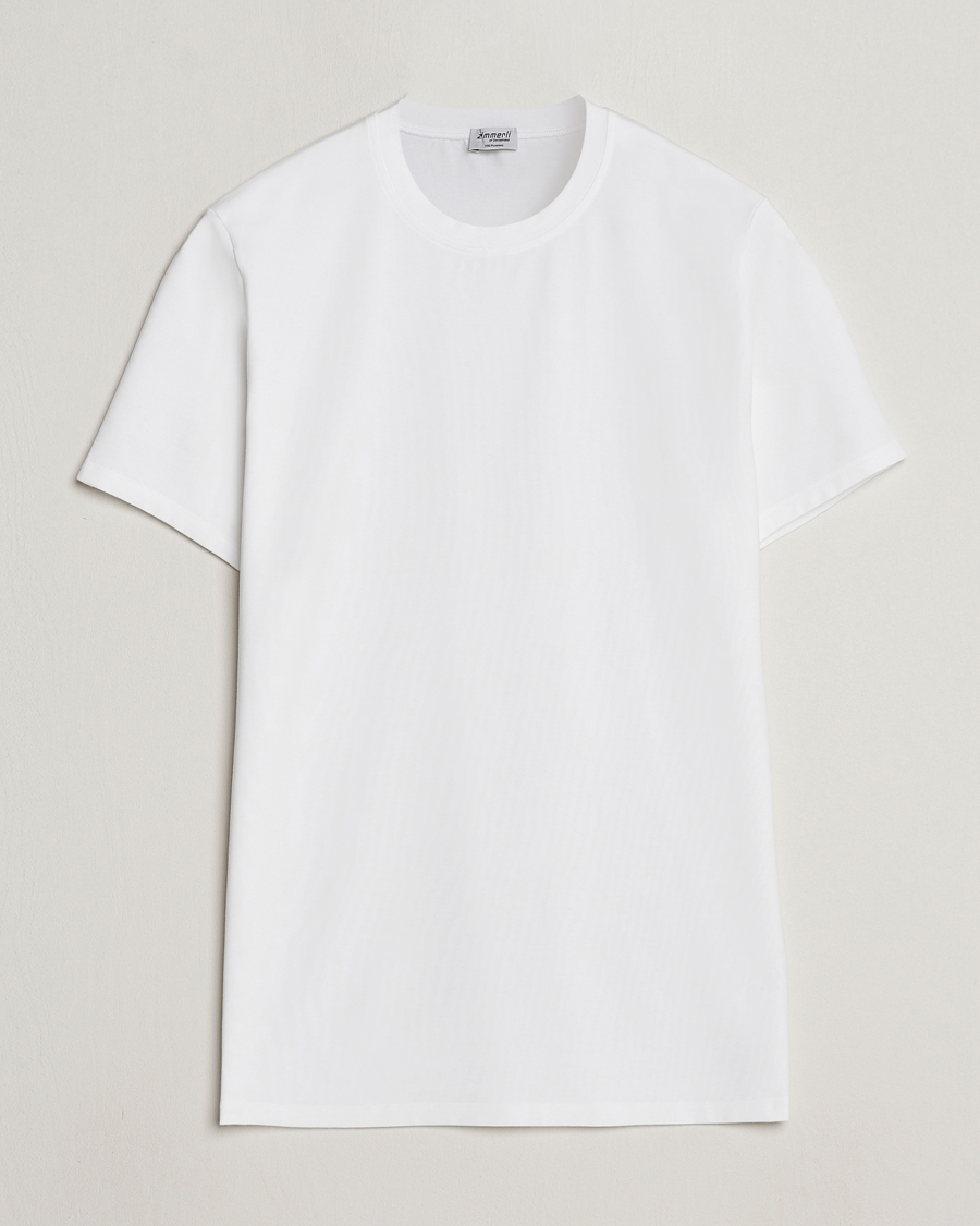 Men | T-Shirts | Zimmerli of Switzerland | Pureness Modal Crew Neck T-Shirt White
