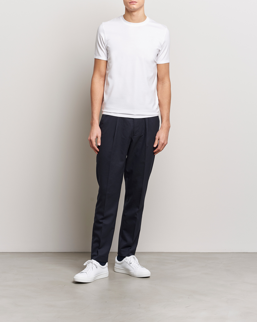 Men | T-Shirts | Zimmerli of Switzerland | Pureness Modal Crew Neck T-Shirt White