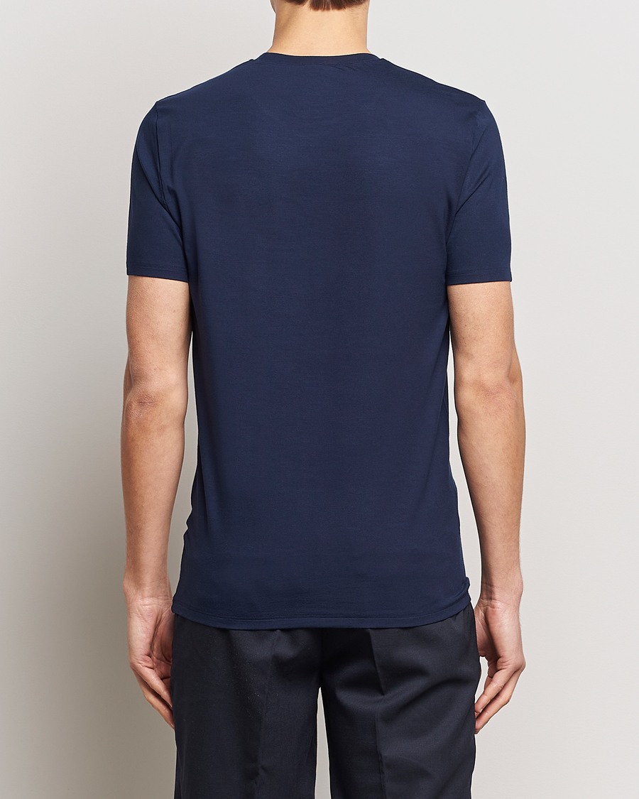 Men | T-Shirts | Zimmerli of Switzerland | Pureness Modal Crew Neck T-Shirt Navy
