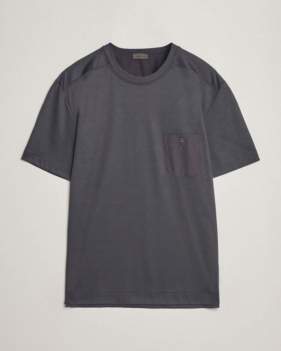 Men | Zimmerli of Switzerland Cotton/Modal Crew Neck Loungwear T-Shirt Phantom | Zimmerli of Switzerland | Cotton/Modal Crew Neck Loungwear T-Shirt Phantom