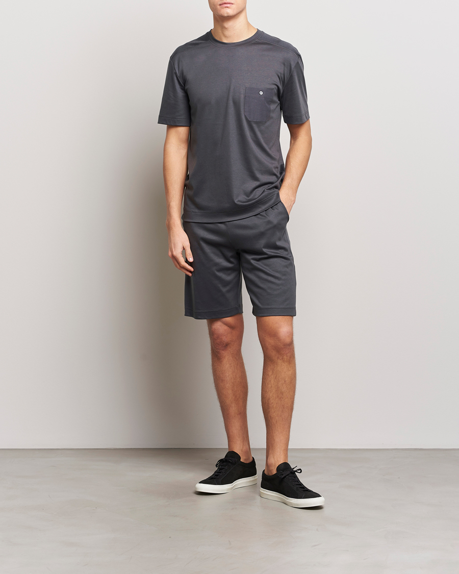 Men | Zimmerli of Switzerland Cotton/Modal Crew Neck Loungwear T-Shirt Phantom | Zimmerli of Switzerland | Cotton/Modal Crew Neck Loungwear T-Shirt Phantom