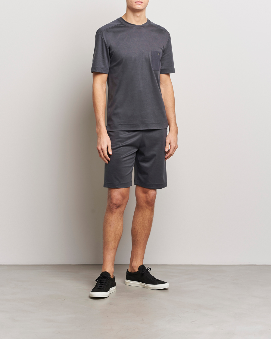 Men | Pyjamas & Robes | Zimmerli of Switzerland | Cotton/Modal Loungewear Shorts Phantom