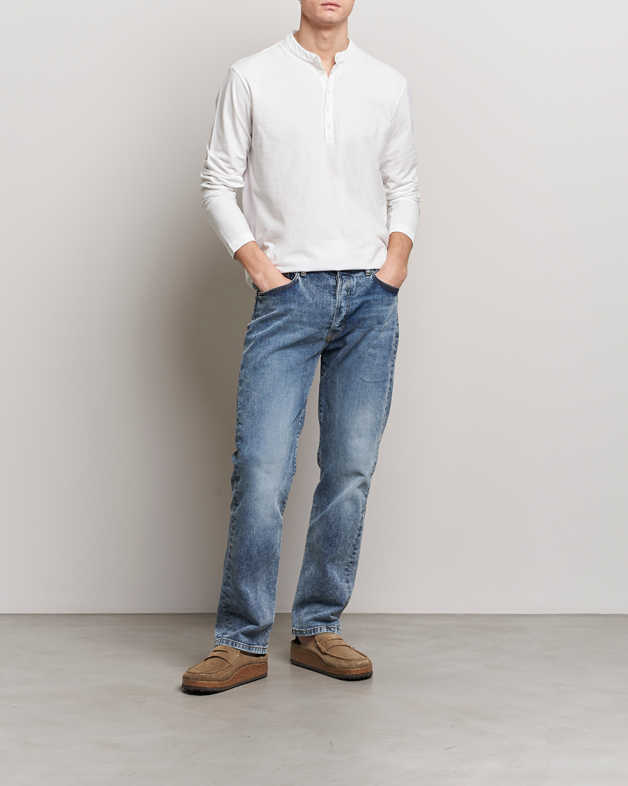 Men | Sweaters & Knitwear | Massimo Alba | Hawai Watercolor Henley White
