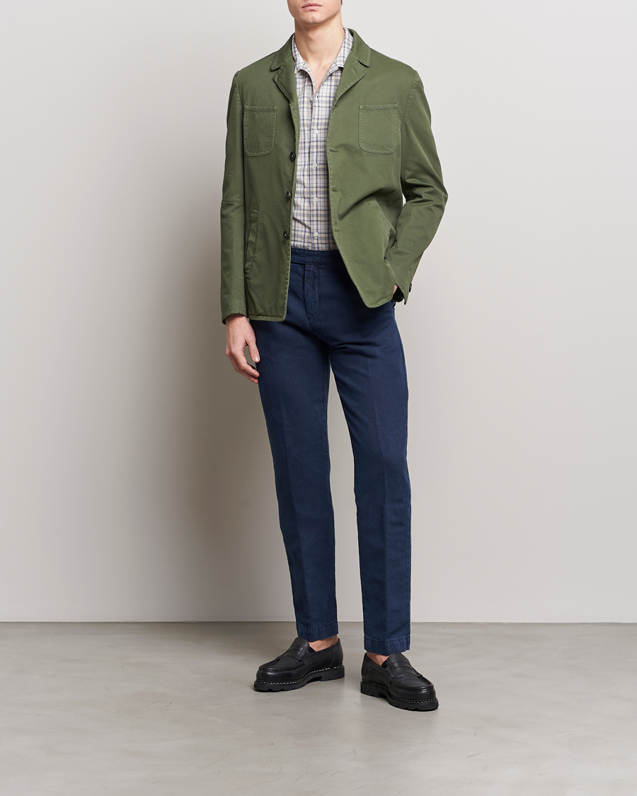 Men | Trousers | Massimo Alba | Ionio Cotton Trousers Navy