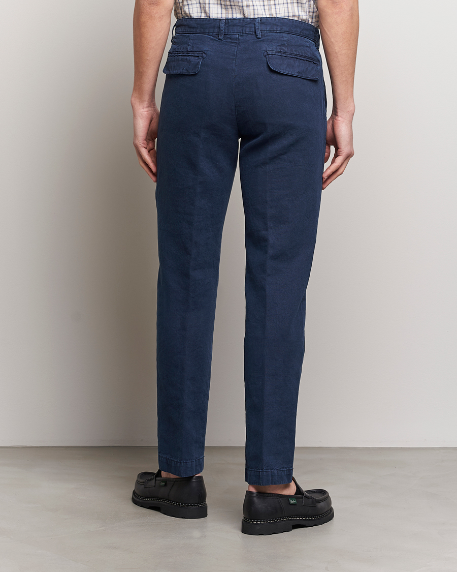 Men | Trousers | Massimo Alba | Ionio Cotton Trousers Navy