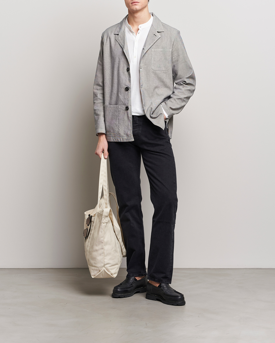 Men | Coats & Jackets | Massimo Alba | Florida Cotton/Linen Shirt Jacket Light Grey