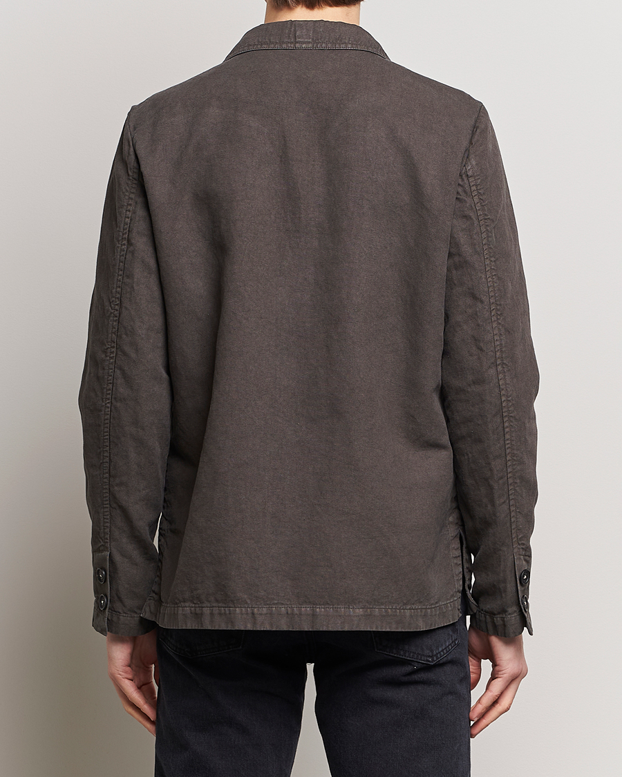 Men | Coats & Jackets | Massimo Alba | Baglietto Washed Cotton Work Jacket Dark Brown