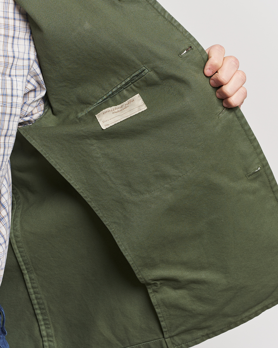 Men | Coats & Jackets | Massimo Alba | Solex Cotton Work Jacket Military Green