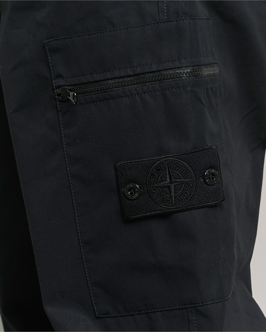 Men | Trousers | Stone Island | Ghost Ventile Cotton Cargo Pants Black