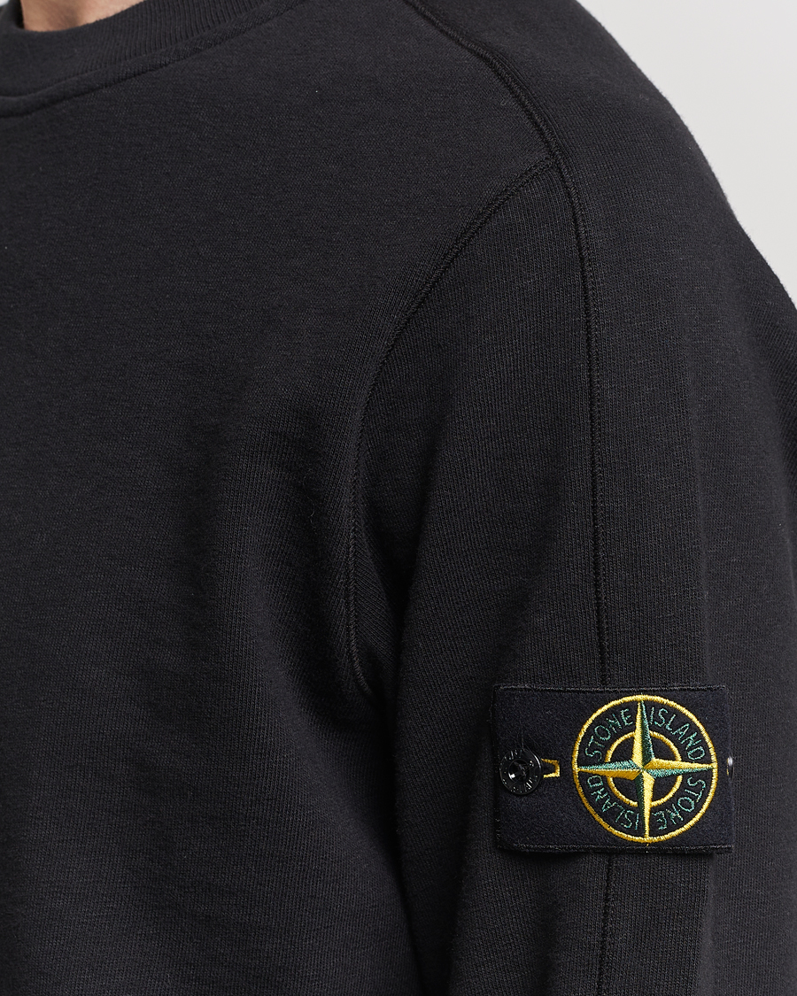 Men | Sweaters & Knitwear | Stone Island | Garment Dyed Cotton Old Effect Sweatshirt Black