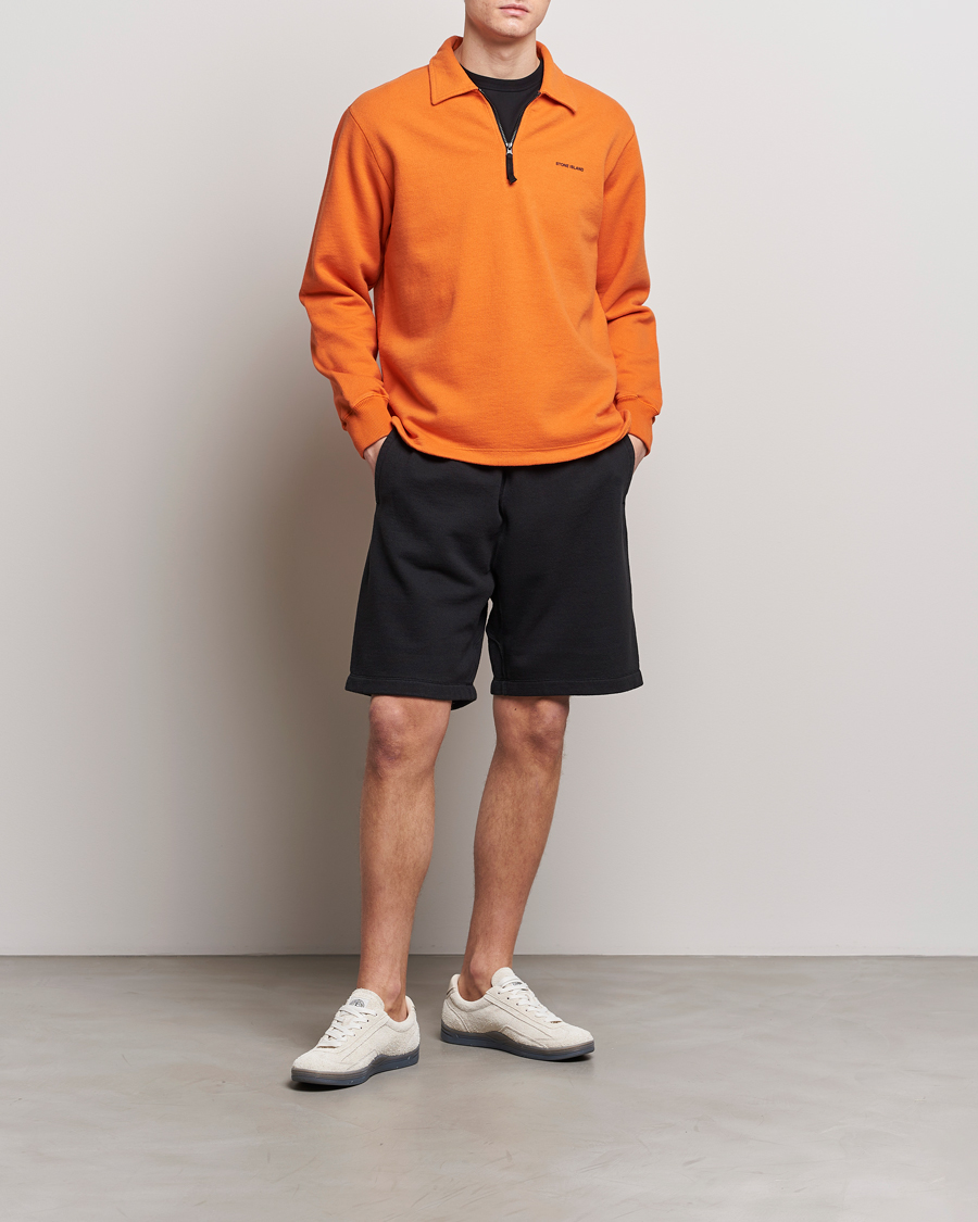 Men | Shorts | Stone Island | Heavy Cotton Fleece Sweatshorts Black