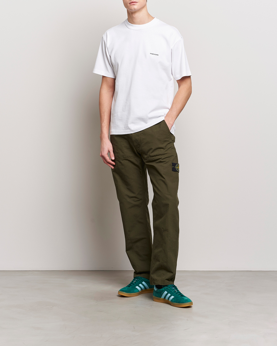 Men | T-Shirts | Stone Island | Cotton Jersey Small Logo T-Shirt White