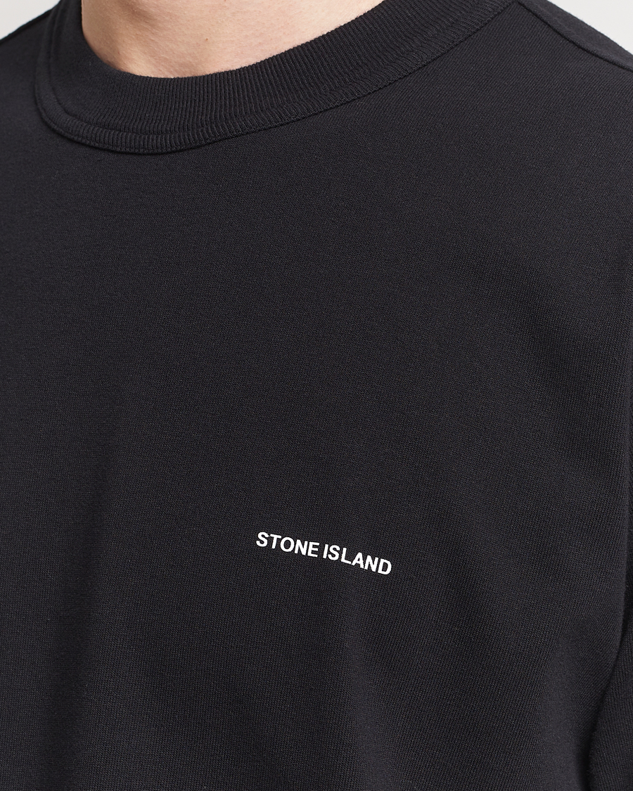 Men | T-Shirts | Stone Island | Cotton Jersey Small Logo T-Shirt Black