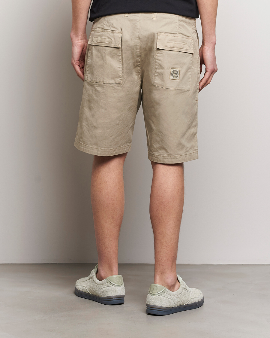 Men | Shorts | Stone Island | Supima Cotton Twill Stretch Shorts Sand