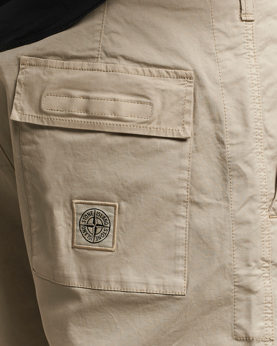 Men | Shorts | Stone Island | Supima Cotton Twill Stretch Shorts Sand