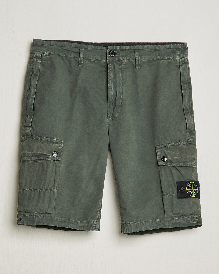 Men | Shorts | Stone Island | Brushed Cotton Canvas Cargo Shorts Musk