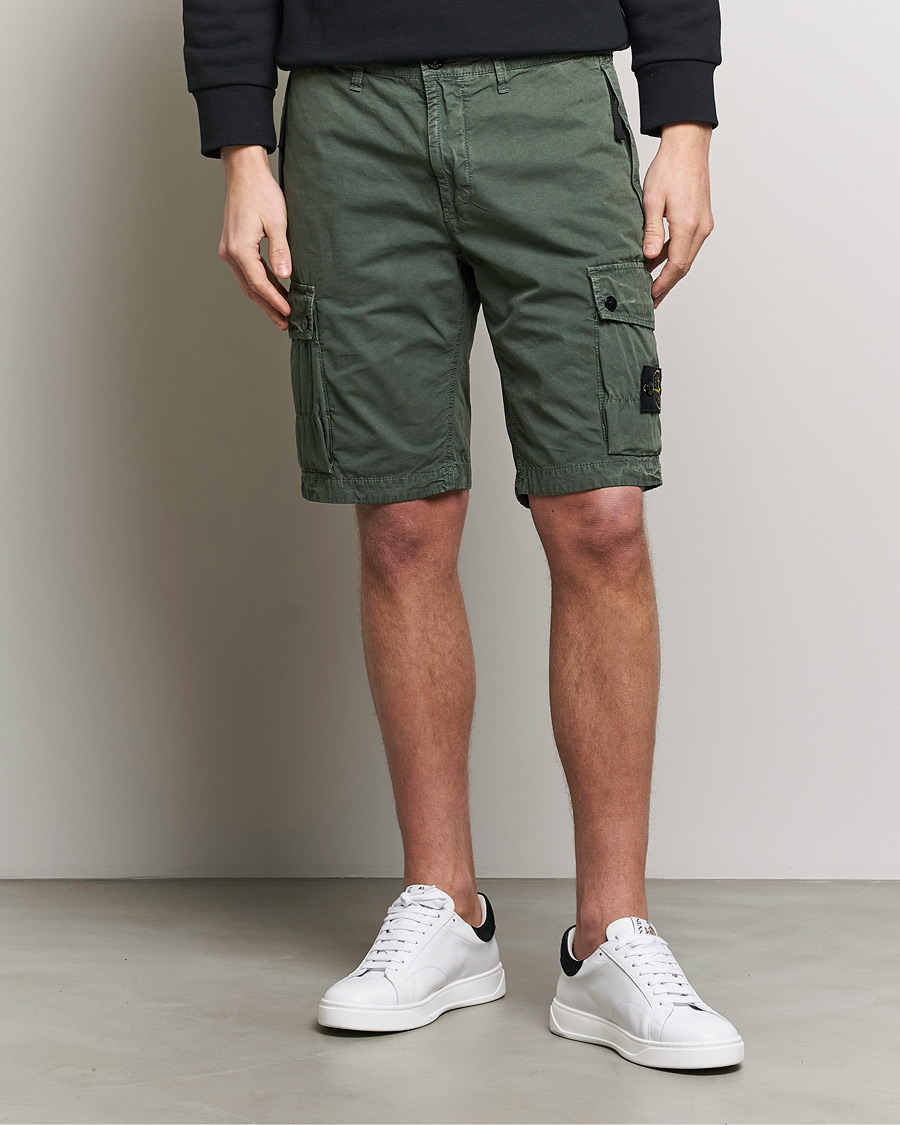 Men | Shorts | Stone Island | Brushed Cotton Canvas Cargo Shorts Musk