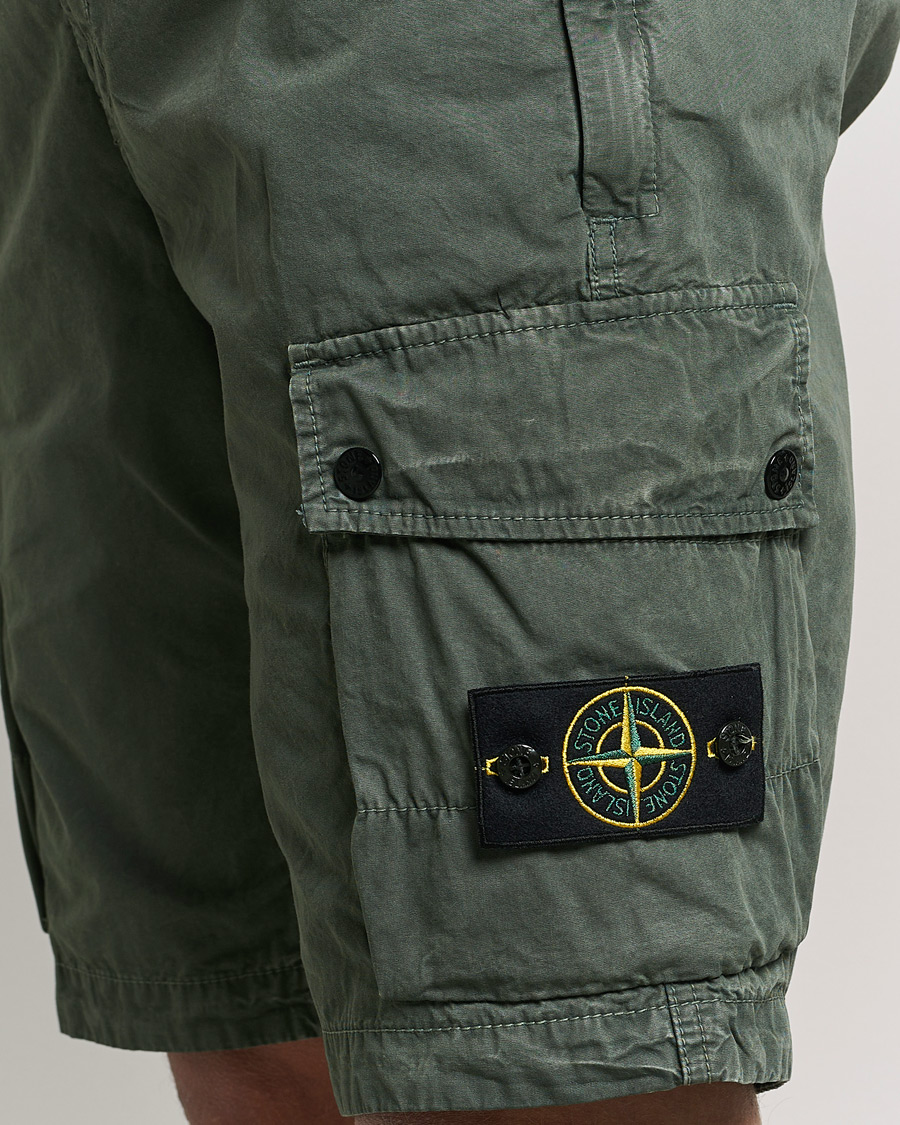 Men | Shorts | Stone Island | Brushed Cotton Canvas Cargo Shorts Musk